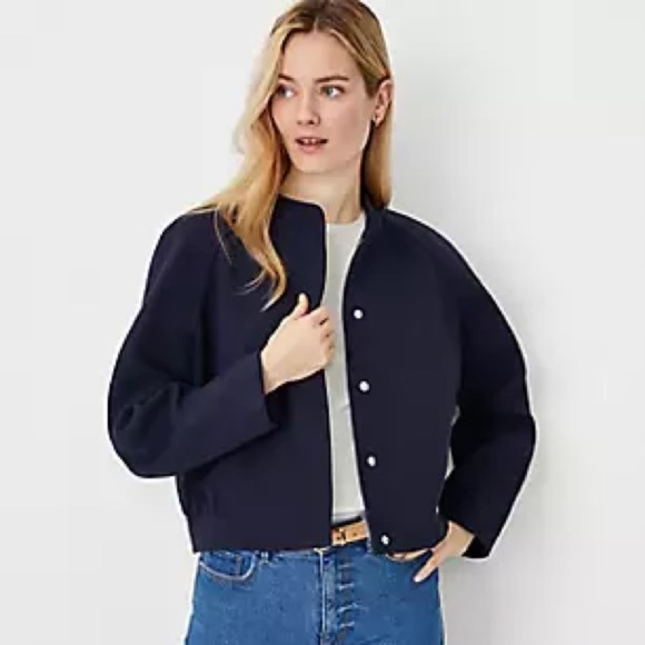 Ann Taylor Twill Bomber Jacket‎ - Picture 14 of 14